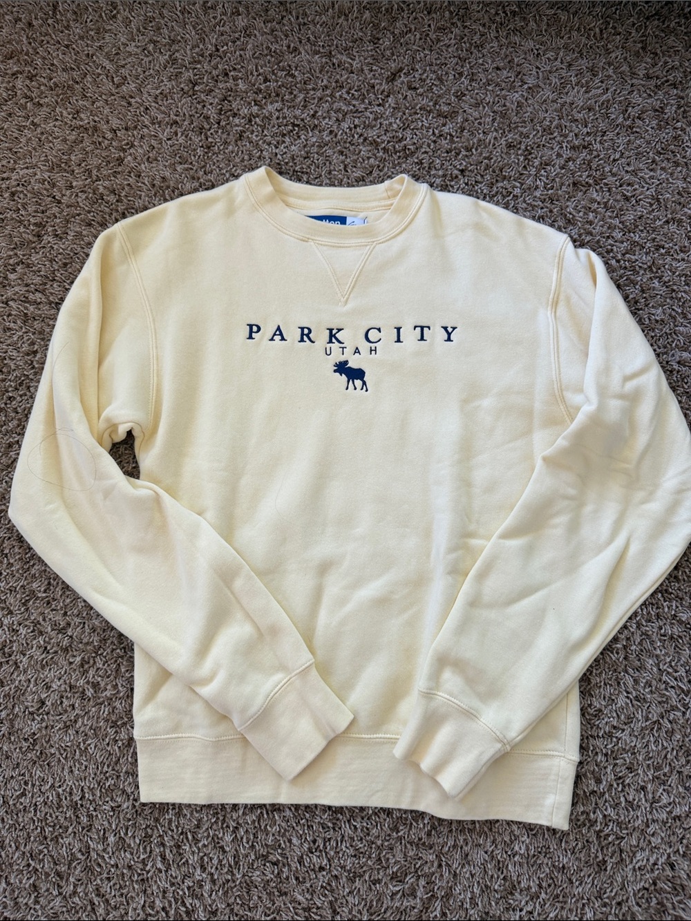 Park City Utah Cream Crewneck Sweatshirt - Unbranded